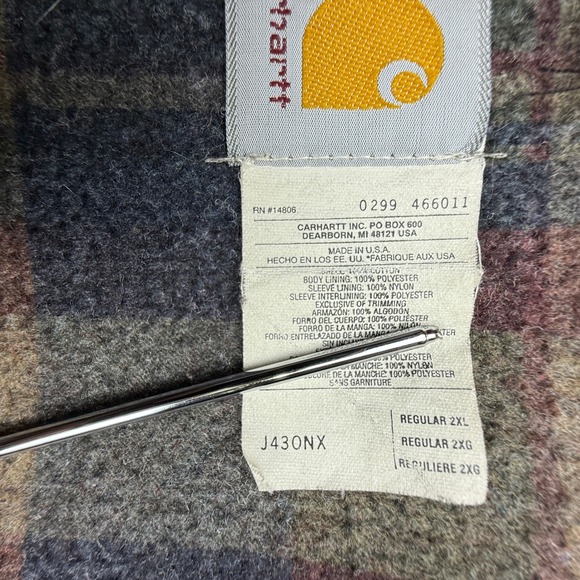 Carhartt Detroit Jacket Blanket Lined Mens 2XL J43 ONX Onyx Black - Picture 5 of 16